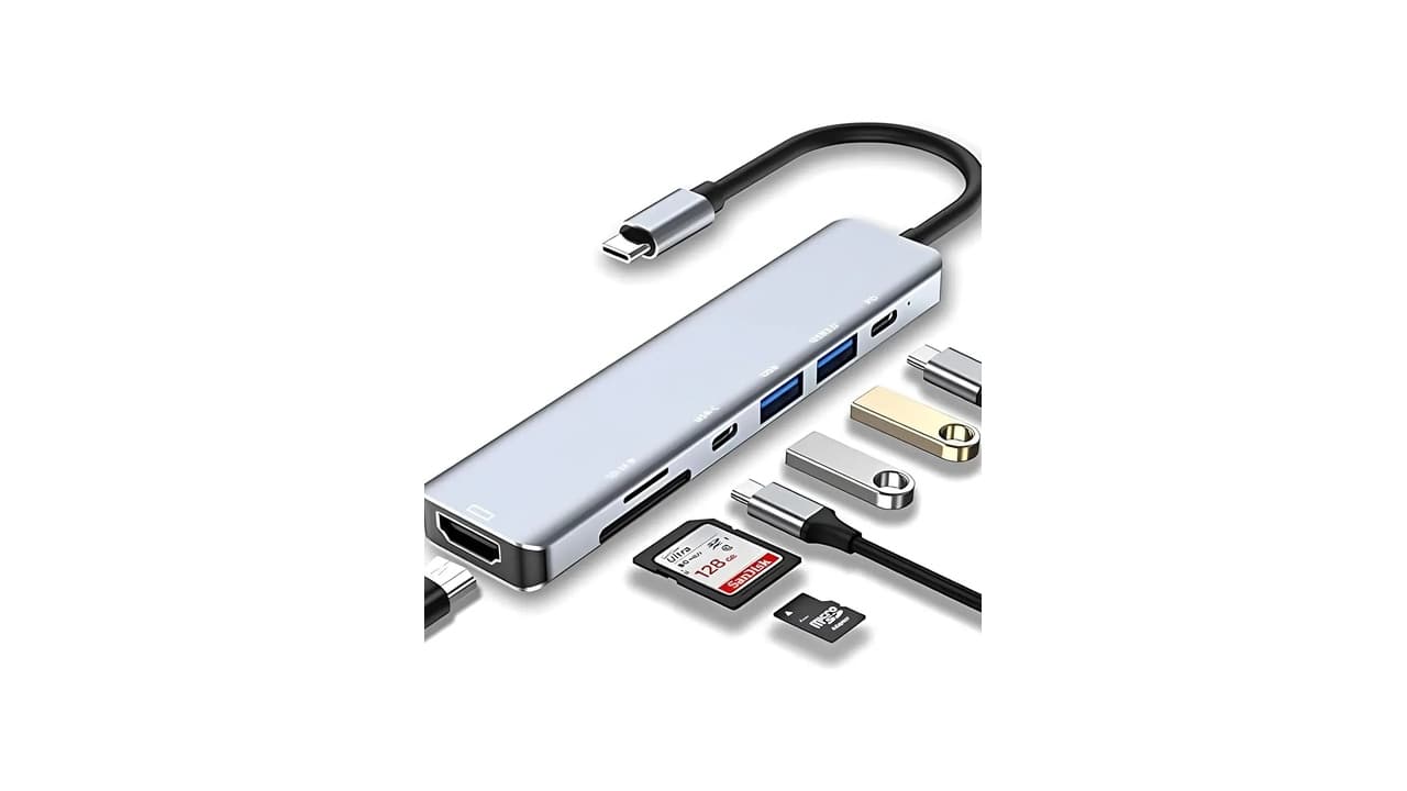 Melhor Hub USB C 7 em 1 com Saída HDMI para MacBook e Notebook